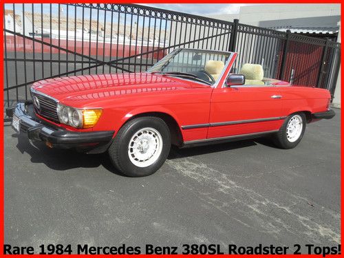 ++rare classic 99.9% rust-free 1984 mercedes benz 380sl! two tops ca. car!++