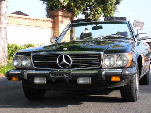 Mercedes benz 380sl 1983 triple black only 92,563 miles black on-black on-black