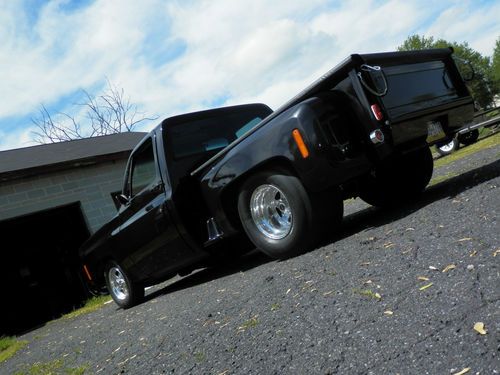 Tubbed prostreet 1978 chevy 1500 step side bb chevy with tunnel ram