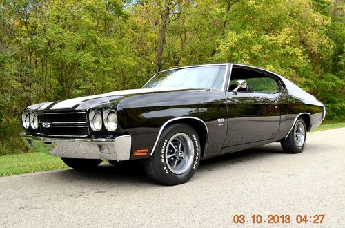 1970 chevelle ss ls5 454 4spd beautiful tuxedo black show quality just completed