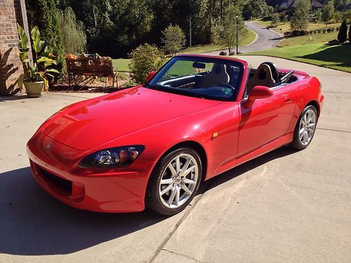Red 2005 honda s2000 convertible 340whp 2.2l turbo charged low mileage