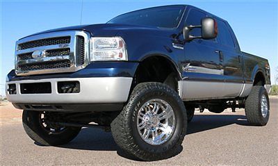 No reserve 2006 ford f250 crew diesel lifted 4x4 shorty immaculate az clean!!!!