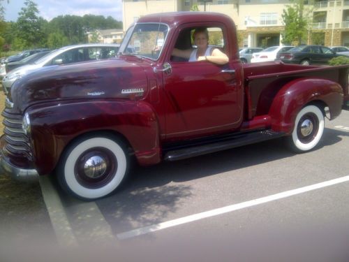 1949 chevy 1/2 ton truck/red