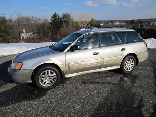 Silver 2003 subaru outback w/leather &amp; htd seats inexpensive winter car