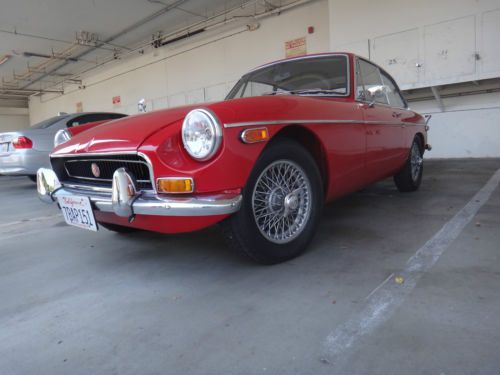 1970 mgb gt original color new paint ca car 4 speed manual wire wheels restored