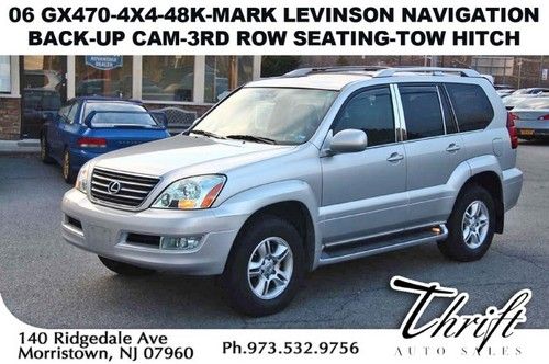 06 gx470-4x4-48k-mark levinson navigation-back-up cam-3rd row seating-tow hitch