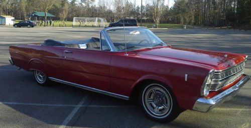 Beautiful 1966 ford galaxie 500 cherry red convertible 4.7l &#034;no reserve!!&#034;