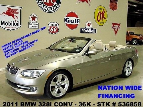2011 328i conv coupe,pwr hard top,htd lth,bluetooth,18in whls,36k,we finance!!