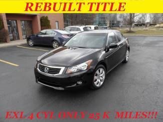 2010 honda accord exl 4 cyl only 25 k miles black on black, new tires very clean