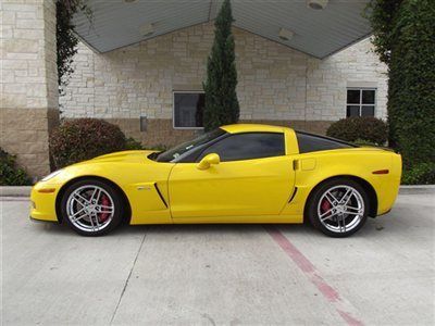 Z06 low miles 2 dr coupe manual gasoline 7.0l v8 fast hot rod velocity yellow