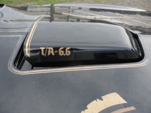 1977 pontiac trans am s/e black bandit t/a 6.6 w72 4 spd y82 t-top survivor car!
