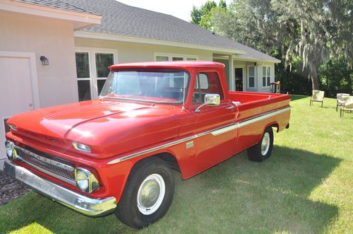 1966 c20 3/4 ton chevy truck (restored) 350hp carb. roller crate engine,
