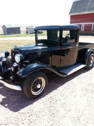 1934 ford hot rod pick up truck nostalgic runs great! black must see '34