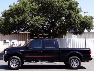 2007 black lariat outlaw 6.0l v8 4x4 black/red leather heated htd helo wheels