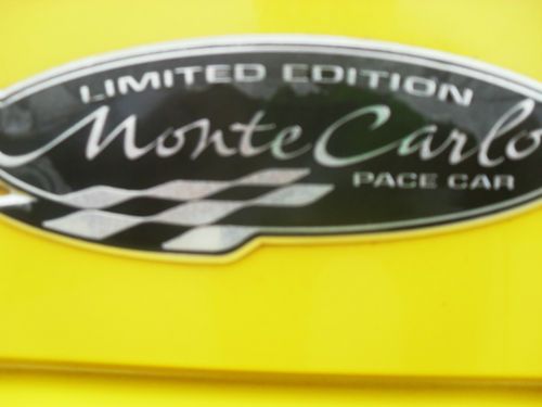 2002 monty carlo ss limited edition pace car yellow edition
