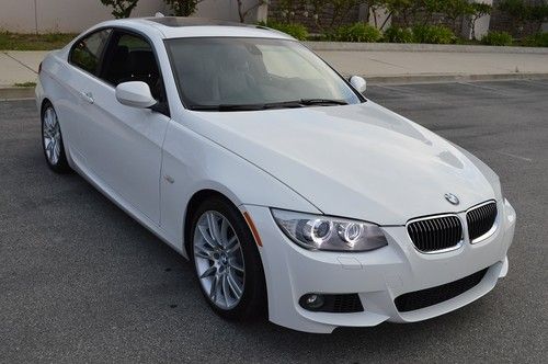 2012 bmw 335i coupe! m pck! white on black! low miles! navigation! loaded! look
