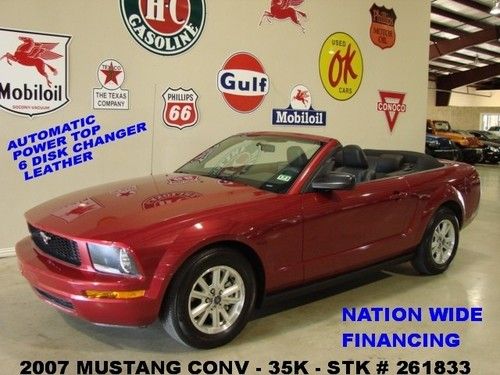 2007 mustang conv,v6,automatic,pwr top,lth,shaker 500,16in whls,35k,we finance!!