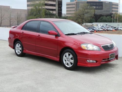 2007 toyota corolla s red gray cloth automatic 60k miles ship assist sporty