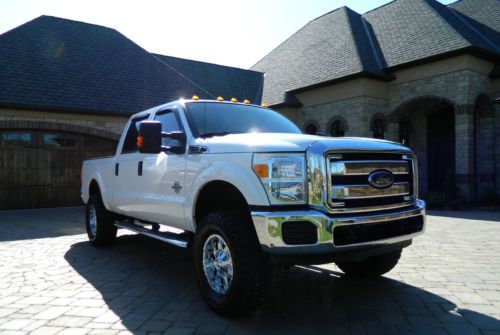 2012 ford f250 xlt 6.7 diesel 4x4 short bed new lift wheels tires mint 1-owner