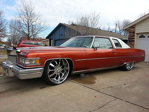 1975 cadillac coupe deville 2 door fully bagged 24 inch wheels 500 cubic inch v8