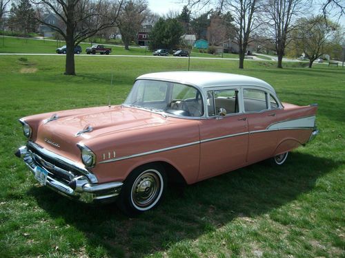 1957 57 chevy chevrolet 210 beautifully restored sedan take a look!!