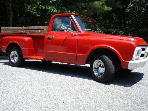 Classic 1967 red gmc truck