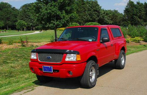 2002 ford ranger edge standard cab pickup 2-door 3.0l 4x4 with fiberglass topper