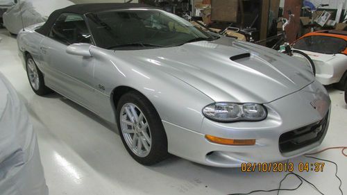 2002 chevrolet camaro z28 covertible silver 5.7/345hp 6speed   real - ss
