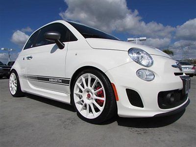 13 fiat 500 abarth white only 7k miles heated seats