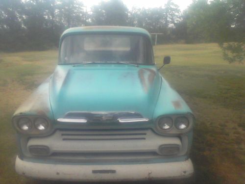 1959 chevy apache 36 fleetside w/ lift bed !!! runs, drives, &amp; dumps !!! rare !!