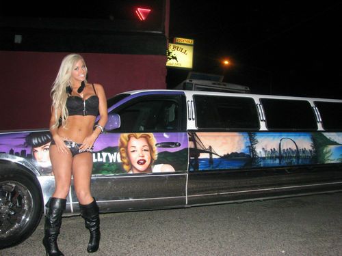 First ever airbrushed limousine in u s a! 180" stretch ! they l@@ve this limo!