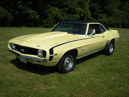 1969 camaro ss 396 l78 4-speed x22 code rare butternut yellow (40)