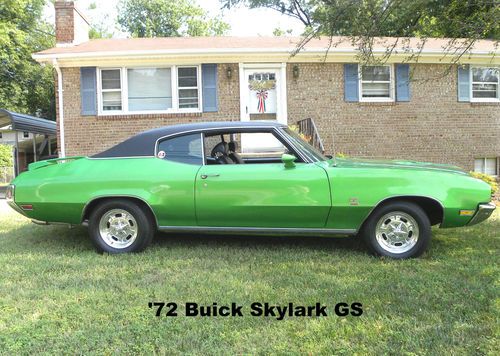 1972 buick skylark gs hardtop  rare 4 speed 2-door 5.7l