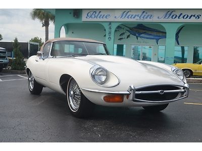 1969 e-type convertible 4.2 inline 6 cylinder new leather interior new top nice!