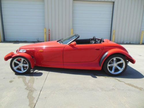 1999 plymouth prowler 2-door 3.5l red black convertible top low miles perfect!