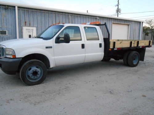 Ford 2003 f550 crew cab diesel 12&#039; flat bed only 91k miles! must see- excellent