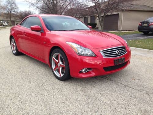2011 infiniti g37 convertible low miles hardtop red on black fully loaded