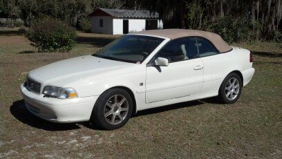 2001 volvo c70 convertible white with tan top
