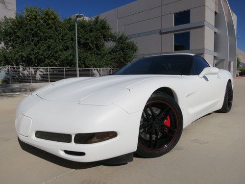 Track ready matte white fixed roof coupe staggered wheels like z06 00 01 02 03