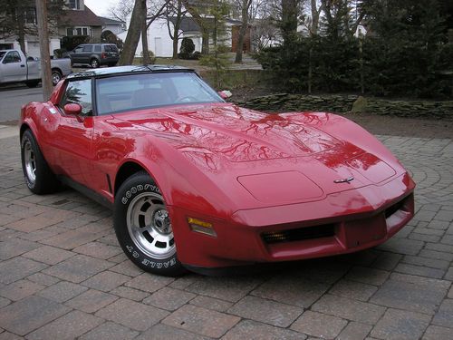 1981 corvette orig 24k miles 100% stock rare 4spd red every option window stkr