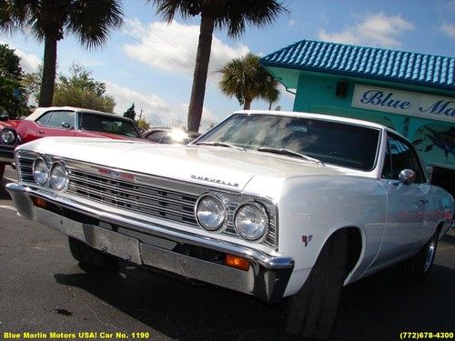 Classic pearl white 1967 chevrolet malibu chevelle 350  420 hp