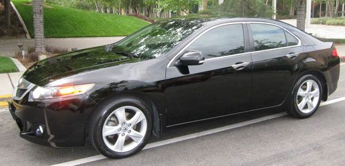 2009 acura tsx black sedan 4-door 2.4l w/technology package