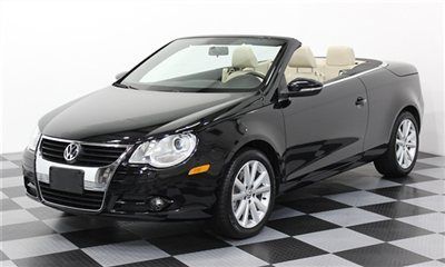 Folding hardtop convertible power glass moonroof black with beige interior