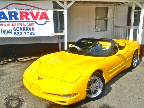 2000 chevy corvette convertible, yellow with custom upgrades