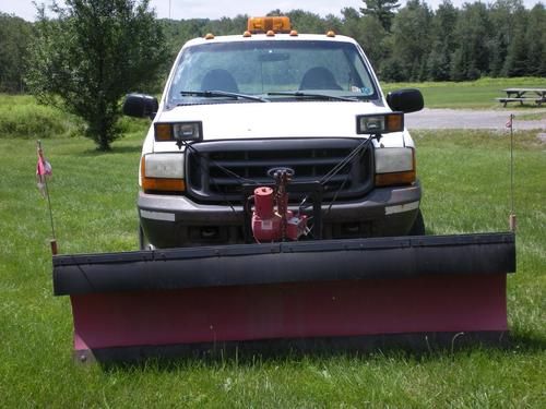 1999 ford f250 super duty cab pickup 2-door 5.4l with western poly snow plow