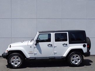 2013 jeep wrangler 4wd 4dr unlimited white sahara w/dual tops!