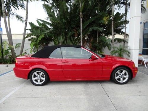2002 bmw 325ci electric red/sand interior/black top convertible