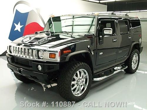 2007 hummer h2 4x4 sunroof nav htd leather dvd 22's 88k texas direct auto