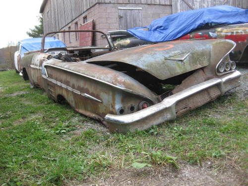 1958 chevrolet impala convertible level air barn find restoration donor project