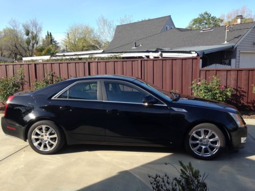 2008 cadillac cts 4 awd high feature black beauty one female owner  no kids